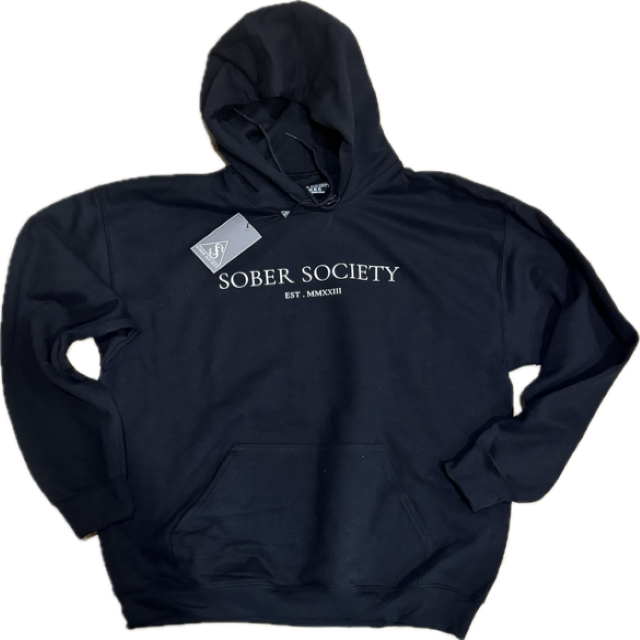 Sober Society Hoodie Embroidered Logo