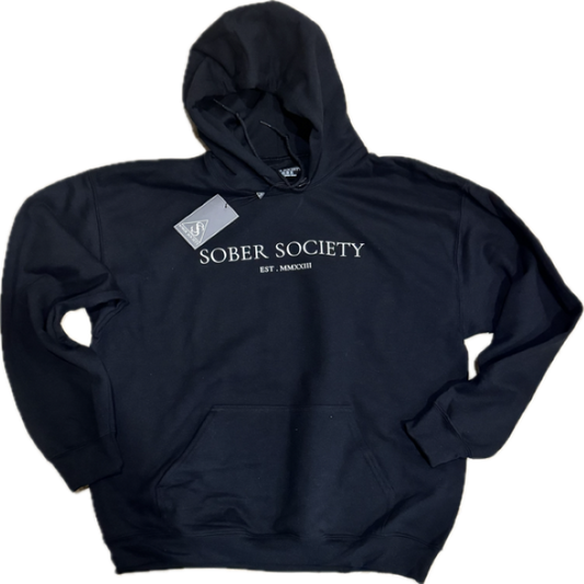 Sober Society Hoodie Embroidered Logo