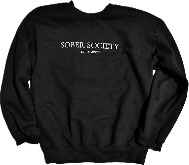Sober Society Sweater Embroidered Logo