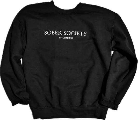 Sober Society Sweater Embroidered Logo