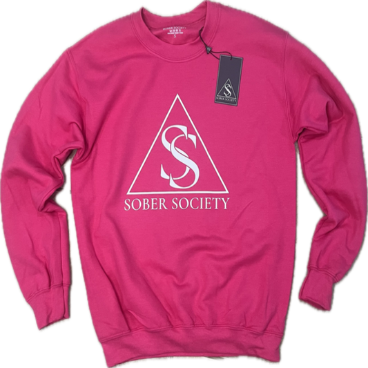 Sober Society Pink Fleece Sweater
